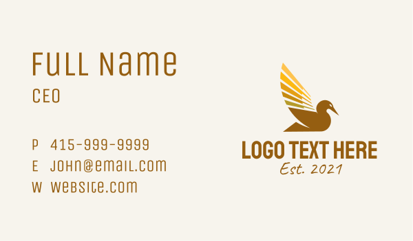 Farm Duck Animal  Business Card Design Image Preview