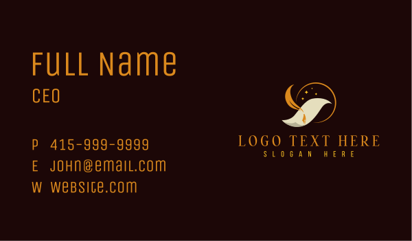 Writing Quill Pen Business Card Design Image Preview