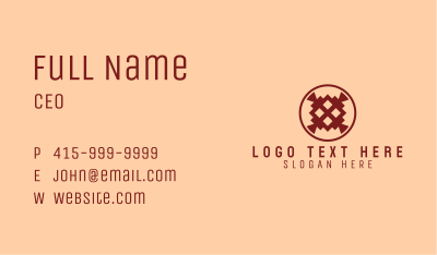 Boho Abstract Emblem Business Card Image Preview