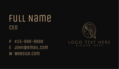 Feminine Gold Fashion Business Card Image Preview