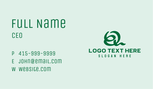 Loopy Handwritten Letter Q  Business Card Design Image Preview