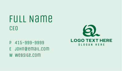 Loopy Handwritten Letter Q  Business Card Image Preview