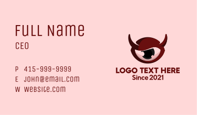 Red Evil Eye Business Card