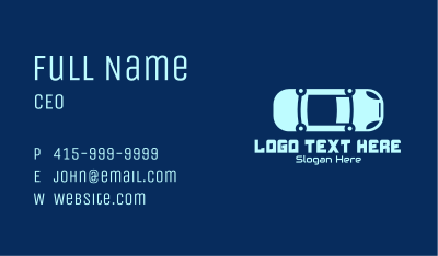 Blue Car Mechanic Business Card Image Preview