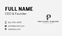 Medieval Vine Letter P Business Card Image Preview