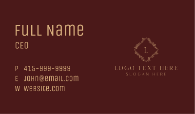 Luxury Floral Beauty Business Card Image Preview