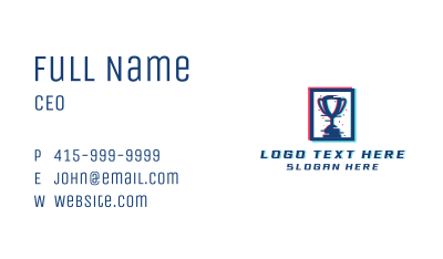 Gaming Pixel Trophy Business Card Image Preview