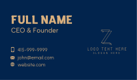 Golden Geometric Tech Business Card Image Preview