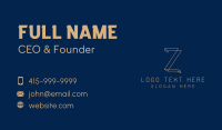 Golden Geometric Tech Business Card Image Preview