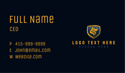 Tech Shield Crest Business Card Image Preview