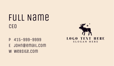 Moose Hunting Animal Business Card Image Preview