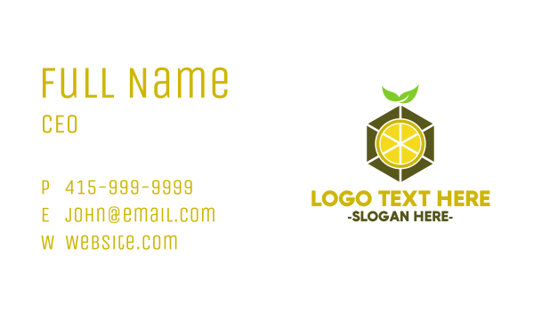 Lemon Cube Business Card Design Image Preview