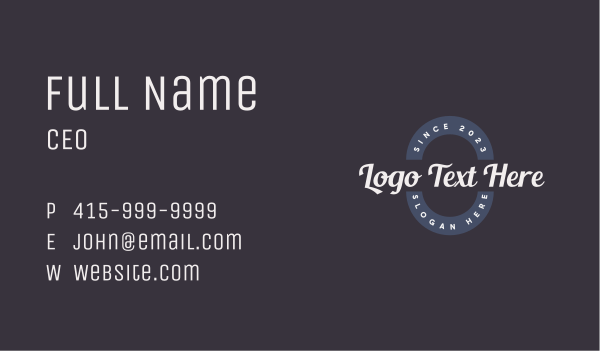 Classic Stylish Apparel Business Card Design Image Preview