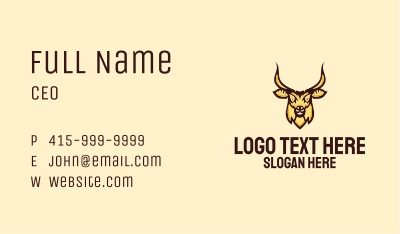 Wild Goat Head  Business Card Image Preview