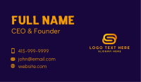 Golden Financing Letter S Business Card Image Preview