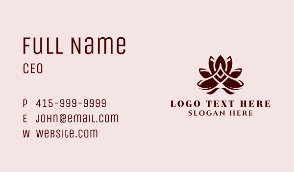 Yoga Lotus Petals  Business Card Design Image Preview