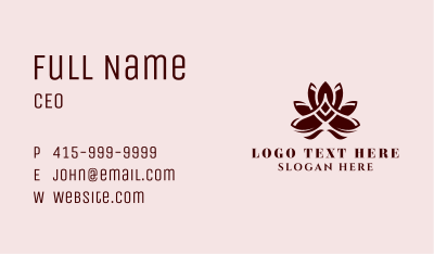 Yoga Lotus Petals  Business Card