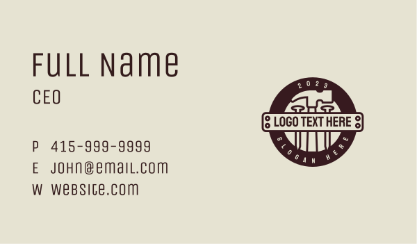 Hammer Nail Emblem Business Card Design Image Preview