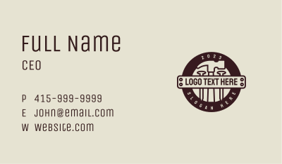 Hammer Nail Emblem Business Card Image Preview