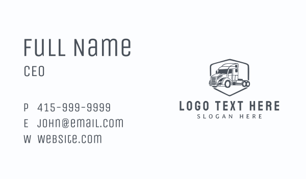 Cargo Trucking Logistic Transport Business Card Design Image Preview