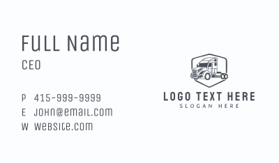 Cargo Trucking Logistic Transport Business Card Image Preview