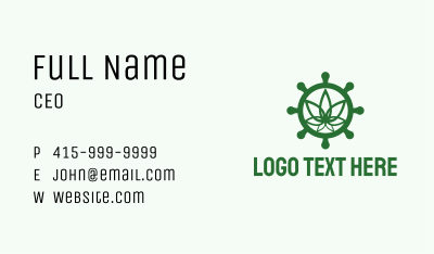 Green Marijuana Helm  Business Card Image Preview