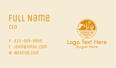 Camel Desert Valley Business Card Image Preview