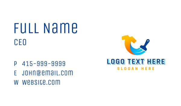T Shirt Paint Brush Business Card Design Image Preview