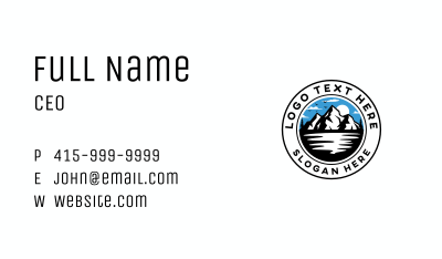 Mountain Valley River Business Card Image Preview