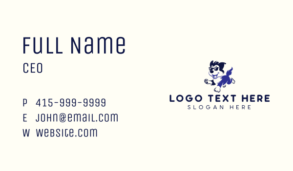 Cool Sunglasses Dog Business Card Design Image Preview