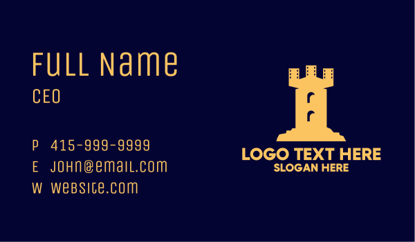 Film Castle Tower Business Card Design Image Preview