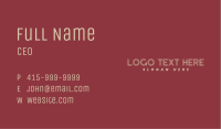 Fun Outlined Wordmark Business Card Image Preview