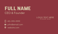Fun Outlined Wordmark Business Card Design