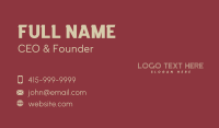 Fun Outlined Wordmark Business Card Image Preview