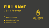 Golden Crown Line Art  Business Card Image Preview