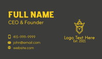 Golden Crown Line Art  Business Card Image Preview