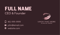 Pink Feather Eyelash Business Card Image Preview