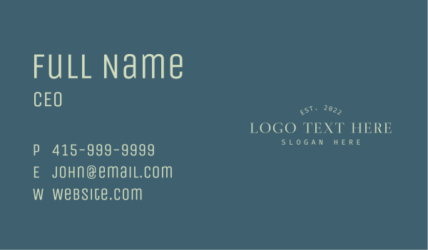 Elegant Luxury Wordmark Business Card Design Image Preview