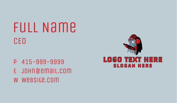 Shooting Game Avatar Business Card Design Image Preview