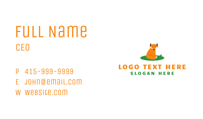 Cute Wild Fox Business Card Image Preview