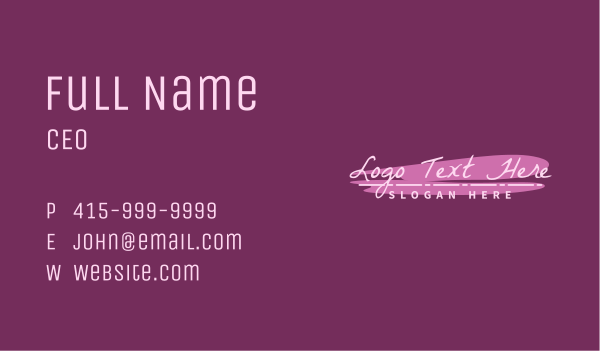 Signature Paintbrush Company Business Card Design Image Preview