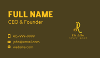Royal Hotel Letter R Business Card Design