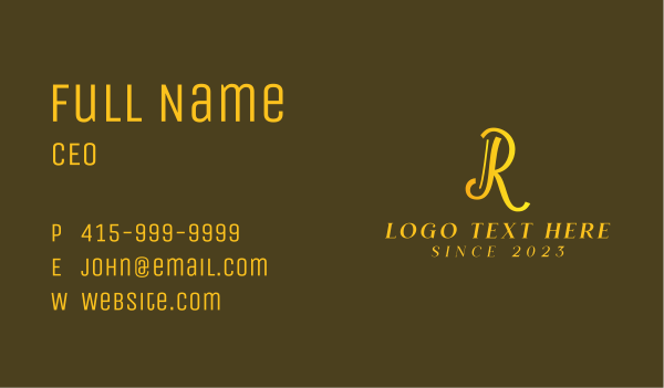 Royal Hotel Letter R Business Card Design Image Preview