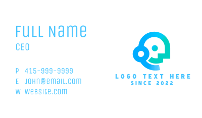 Radio Podcast Headset Business Card Image Preview