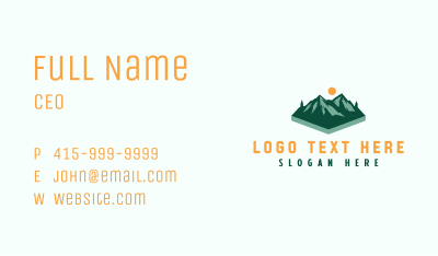 Mountain Peak Trekking  Business Card Image Preview