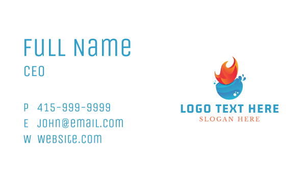 Drop Flame Repair Service Business Card Design Image Preview