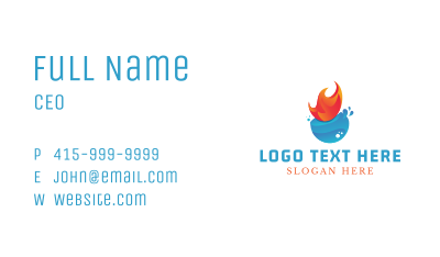 Drop Flame Repair Service Business Card Image Preview