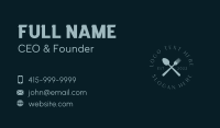 Spoon Fork Restaurant Wordmark Business Card Image Preview