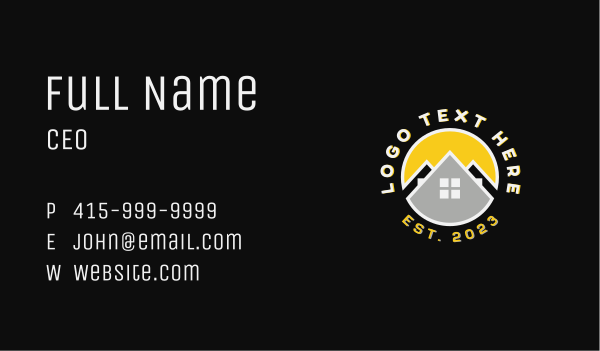 Residential Roof Property  Business Card Design Image Preview