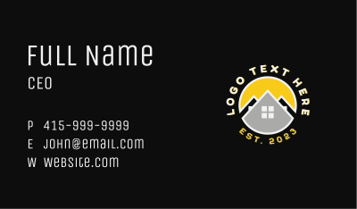 Residential Roof Property  Business Card Image Preview